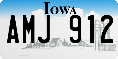 IA license plate AMJ912