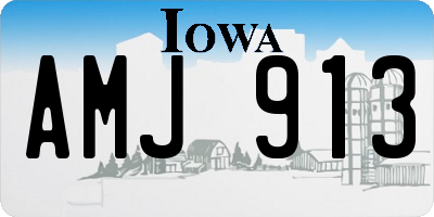 IA license plate AMJ913
