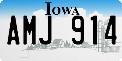 IA license plate AMJ914