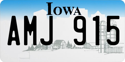 IA license plate AMJ915