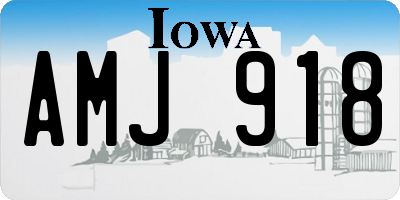 IA license plate AMJ918