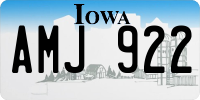 IA license plate AMJ922