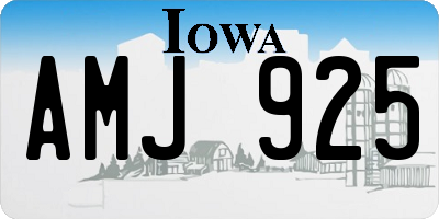 IA license plate AMJ925