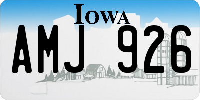 IA license plate AMJ926
