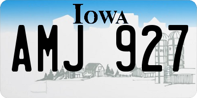IA license plate AMJ927
