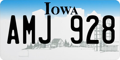 IA license plate AMJ928