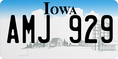 IA license plate AMJ929