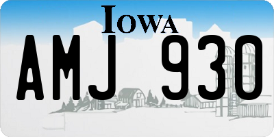 IA license plate AMJ930