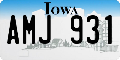 IA license plate AMJ931