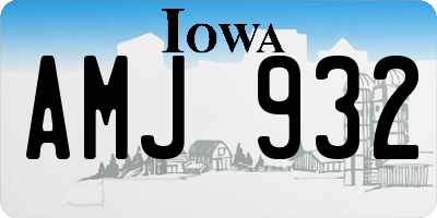 IA license plate AMJ932