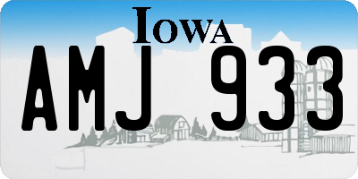 IA license plate AMJ933