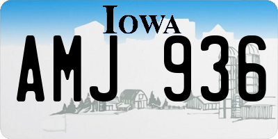 IA license plate AMJ936
