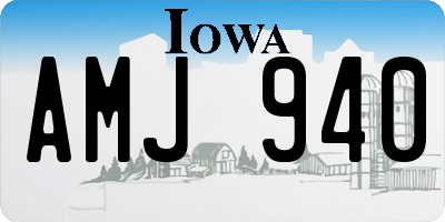 IA license plate AMJ940