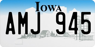 IA license plate AMJ945