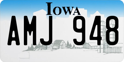 IA license plate AMJ948