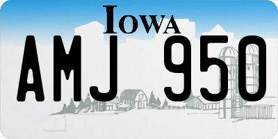 IA license plate AMJ950