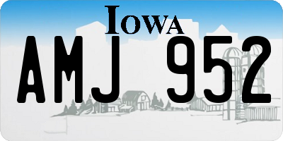 IA license plate AMJ952