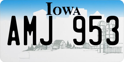 IA license plate AMJ953