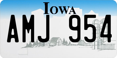IA license plate AMJ954