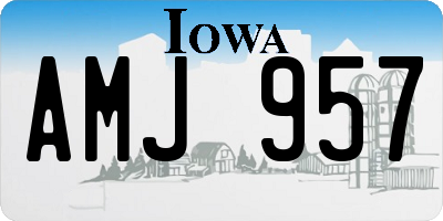 IA license plate AMJ957