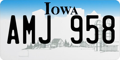 IA license plate AMJ958