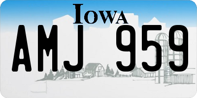 IA license plate AMJ959