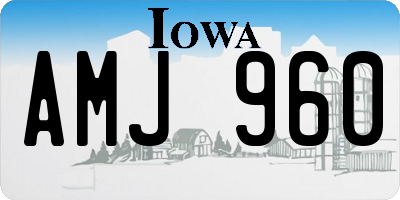 IA license plate AMJ960