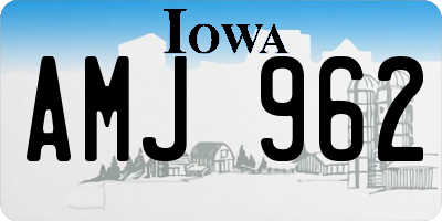IA license plate AMJ962