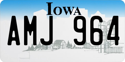IA license plate AMJ964