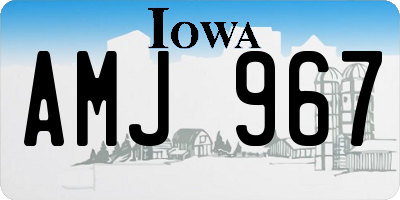 IA license plate AMJ967
