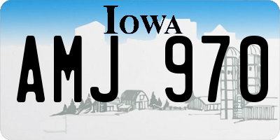 IA license plate AMJ970