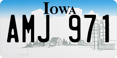 IA license plate AMJ971