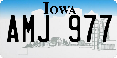 IA license plate AMJ977