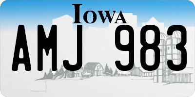 IA license plate AMJ983