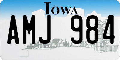 IA license plate AMJ984