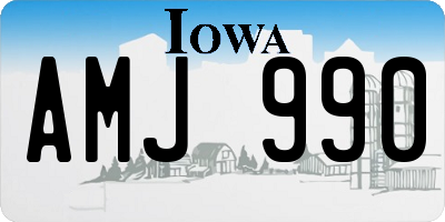 IA license plate AMJ990