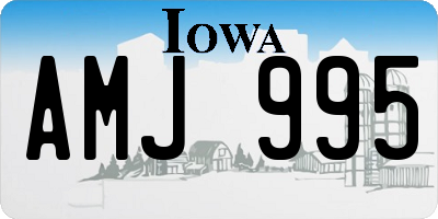 IA license plate AMJ995