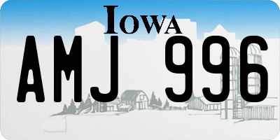 IA license plate AMJ996