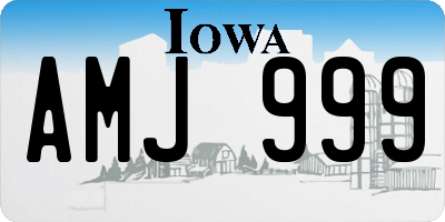 IA license plate AMJ999