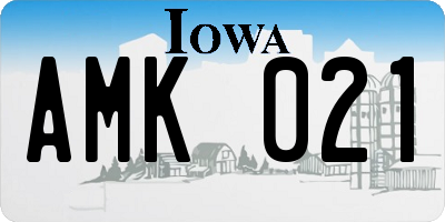 IA license plate AMK021
