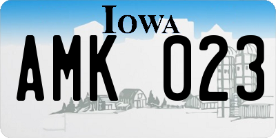 IA license plate AMK023