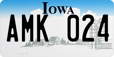 IA license plate AMK024