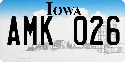 IA license plate AMK026
