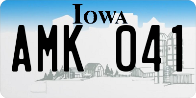 IA license plate AMK041