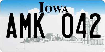 IA license plate AMK042