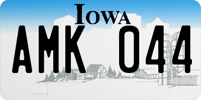 IA license plate AMK044