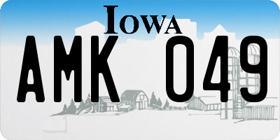 IA license plate AMK049