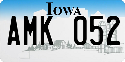 IA license plate AMK052