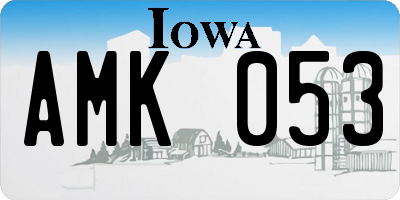 IA license plate AMK053