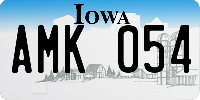 IA license plate AMK054